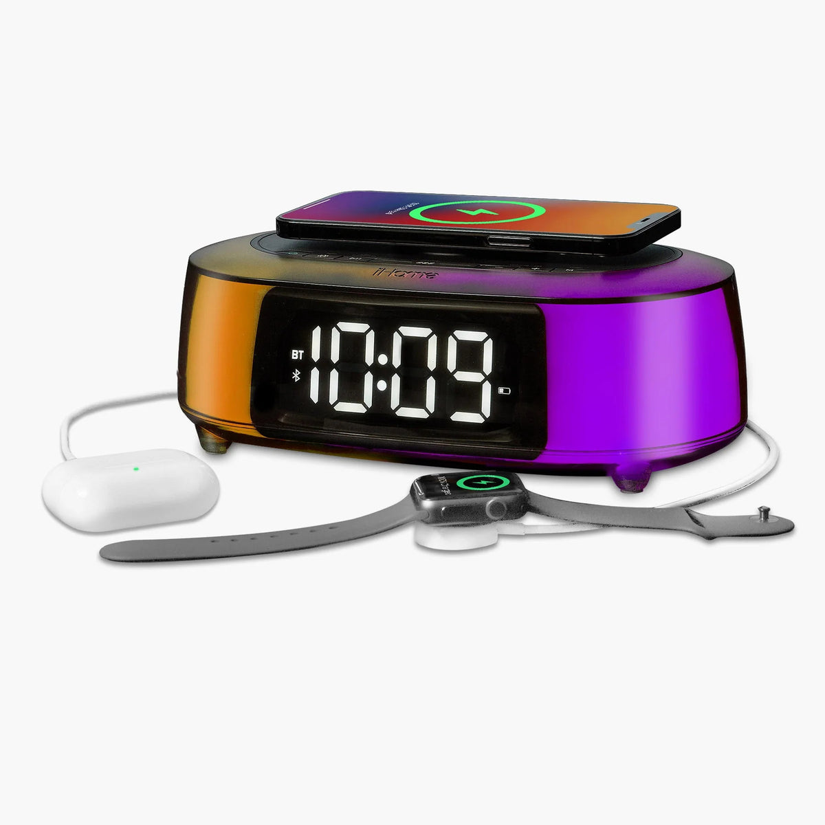 iHome Clock Radio with Wireless Charger and Bluetooth Speaker - IBTW282B.EXV25 - image 3