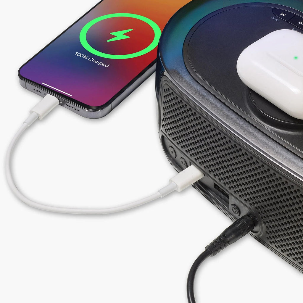 iHome Clock Radio with Wireless Charger and Bluetooth Speaker - IBTW282B.EXV25 - image 4