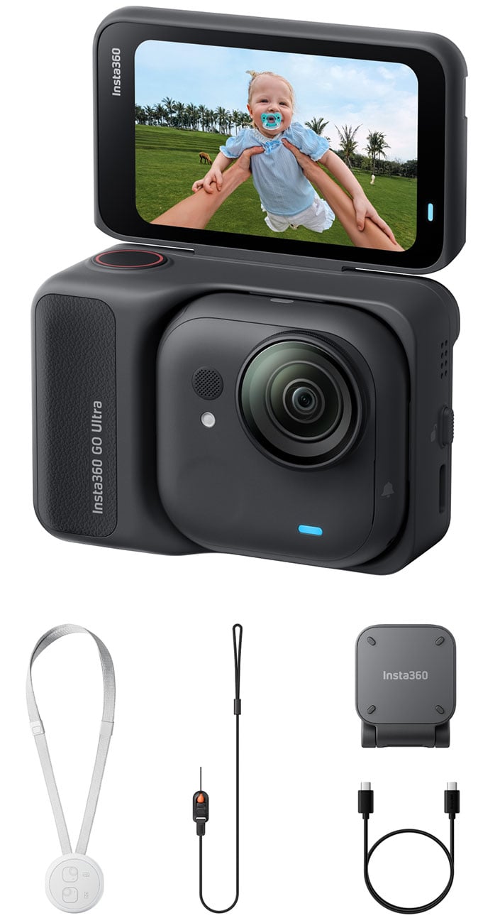 Insta360 GO Ultra Action Camera Standard Bundle in Midnight Black - CINSABEA_GOULTRA02 - image 1