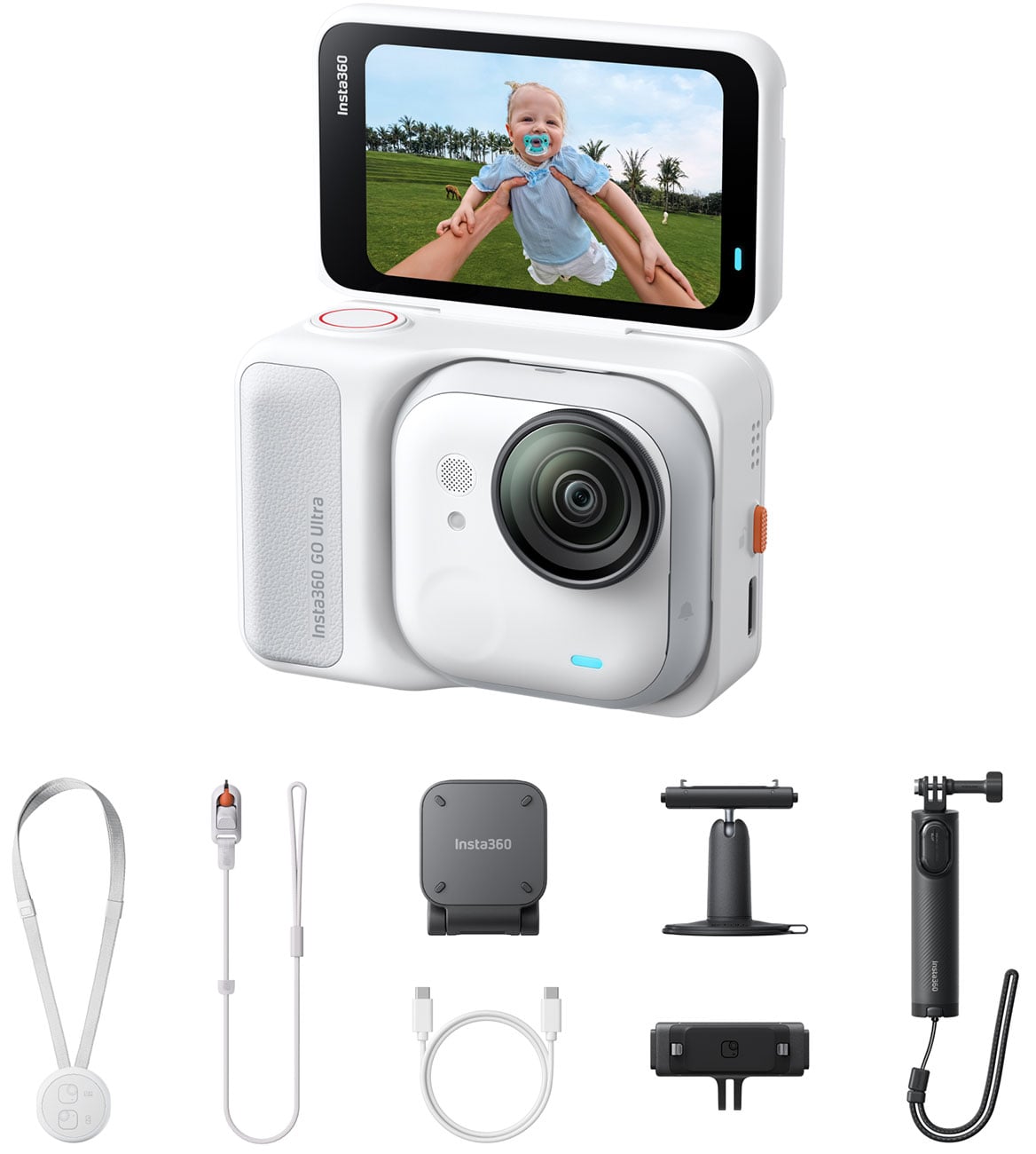 Insta360 GO Ultra Action Camera Creator Bundle in Arctic White - CINSABEA_GOULTRA05 - image 1
