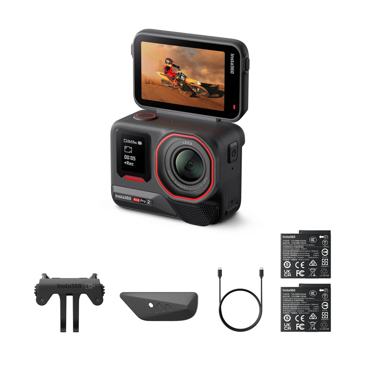 Insta360 Ace Pro 2 Action Camera Standard Bundle with 2 Batteries - CINSBBGA-ACEPRO2106 - image 1