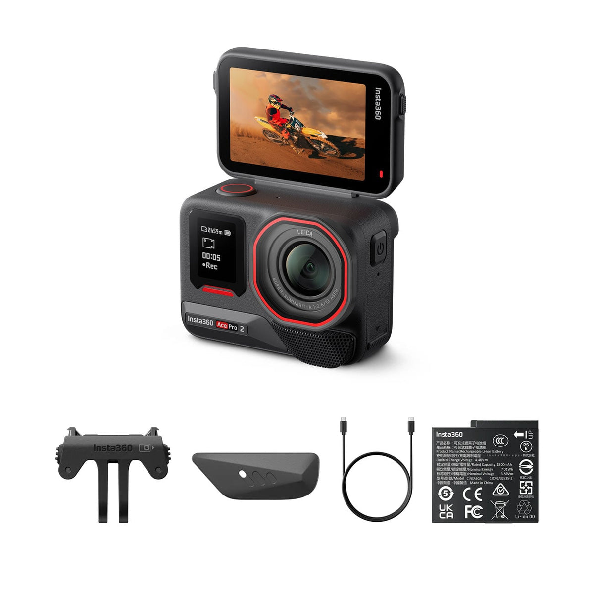 Insta360 Ace Pro 2 Action Camera Standard Bundle with 1 Battery - CINSBBGA-ACEPRO2105 - image 1