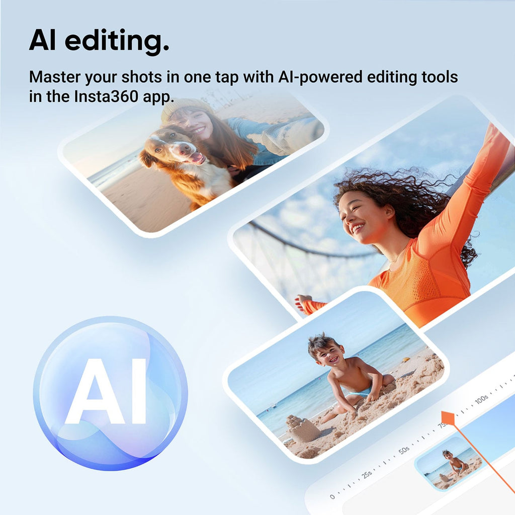 Insta360 Flow 2 Gimbal AI Tracker Bundle in Summit White - CINSABQA_FLOW2LITE10 - image 11