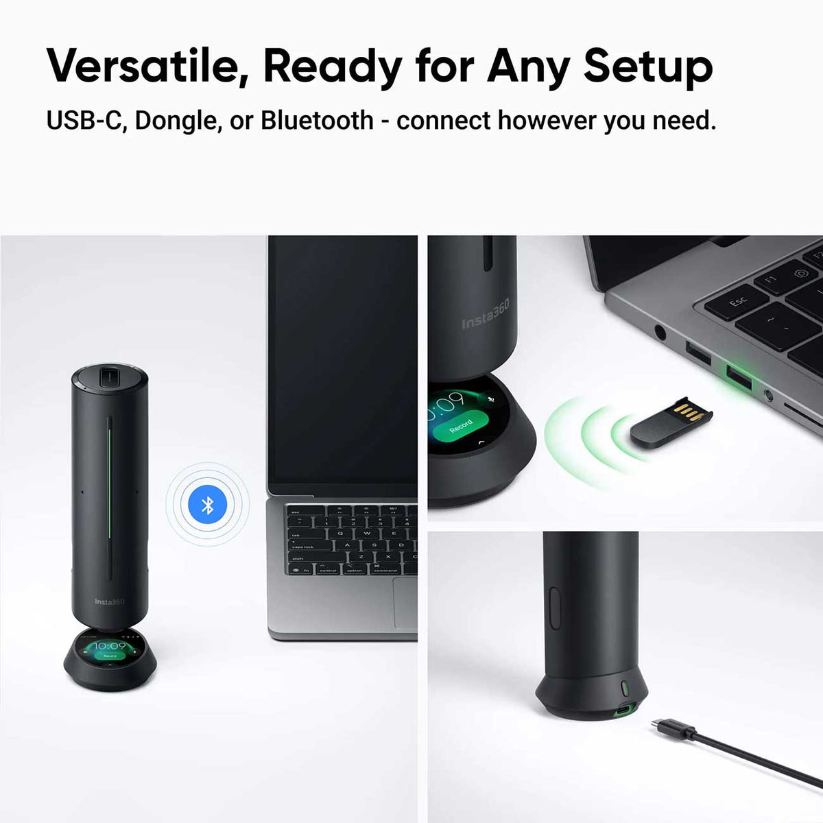 Insta360 Wave Professional Speakerphone with AI Recording Suite in Arctic White - CINSABCA-WAVE01 - image 14