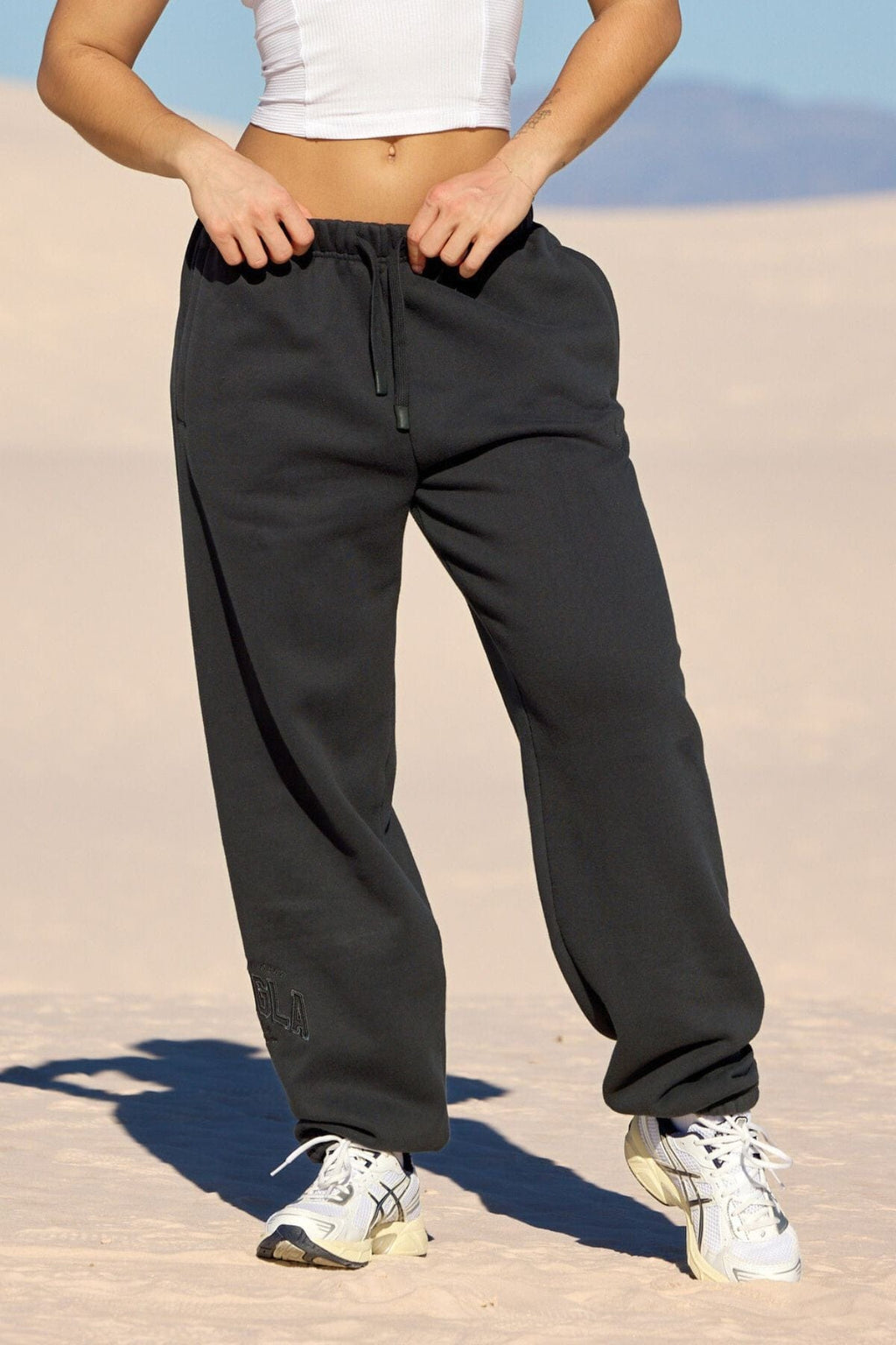 W2226 - Pantalon de jogging à revers superposés