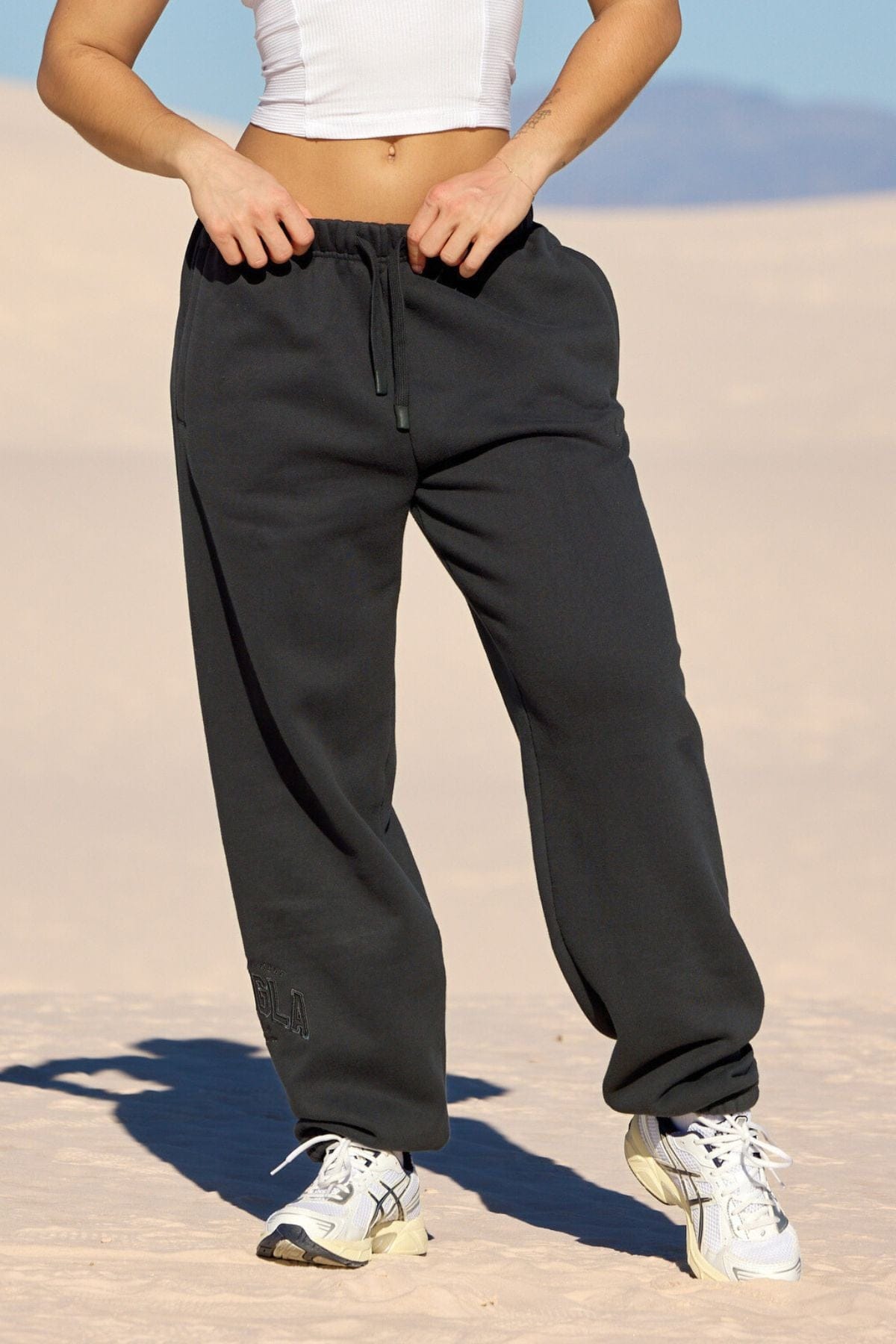 W2226 - Pantalon de jogging à revers superposés