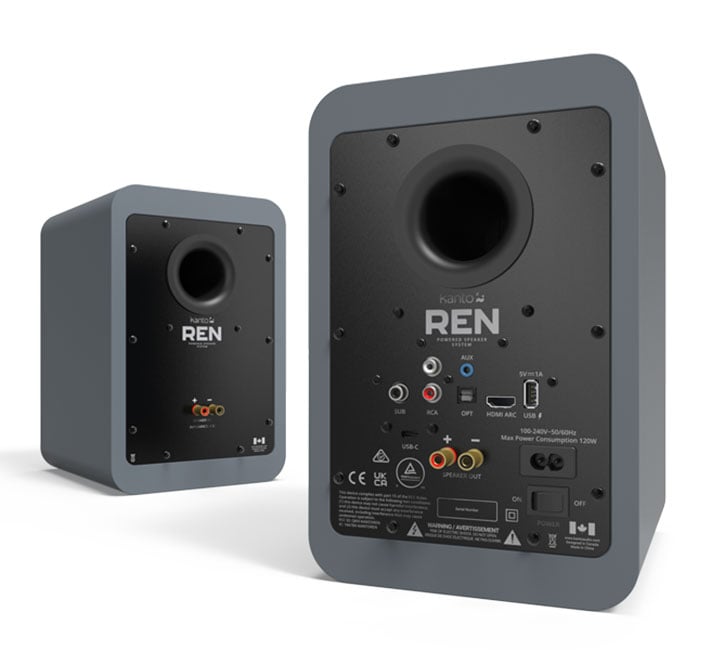 Kanto REN Bookshelf Speakers in Matte Gray (Pair) - RENMG - image 2
