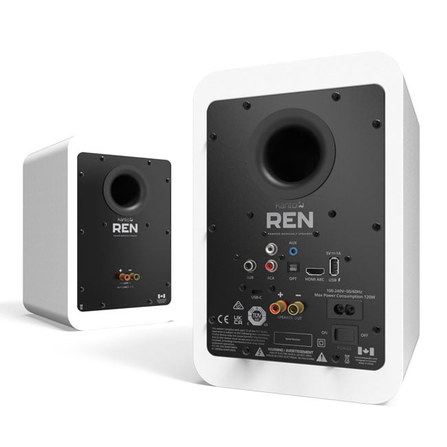 Kanto REN Bookshelf Speakers in Matte White (Pair) - RENMW - image 2