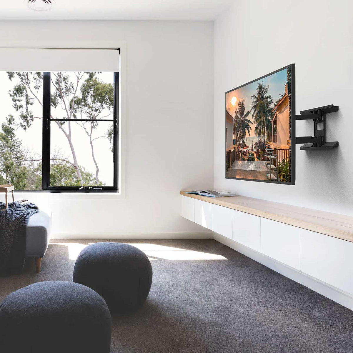 Kanto Full Motion Wall Mount For Flat Panel TVs 40in - 80in - LX600SW - image 6