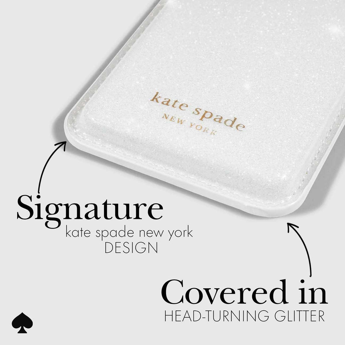 Kate Spade New York MagSafe Wallet in White Glitter - KS053070 - image 6