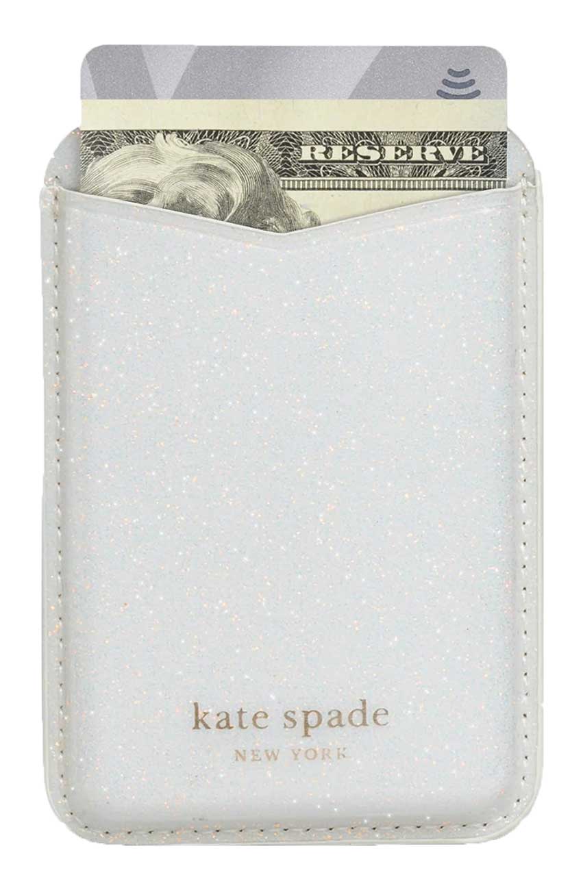 Kate Spade New York MagSafe Wallet in White Glitter - KS053070 - image 1