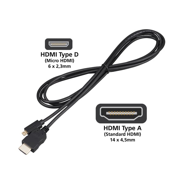 Kenwood KCA-HD200 Micro HDMI Type D to HDMI Type A Cable - KCA-HD200 - image 2