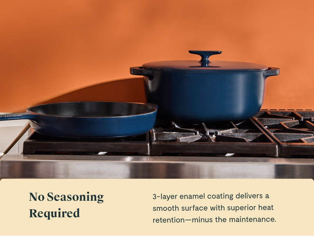 Large Enameled Cast Iron Duo - image 2
