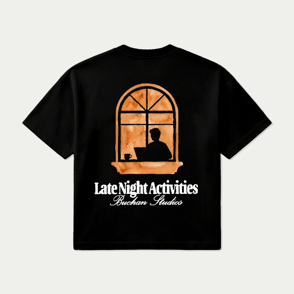 Camiseta Late Night - Negro