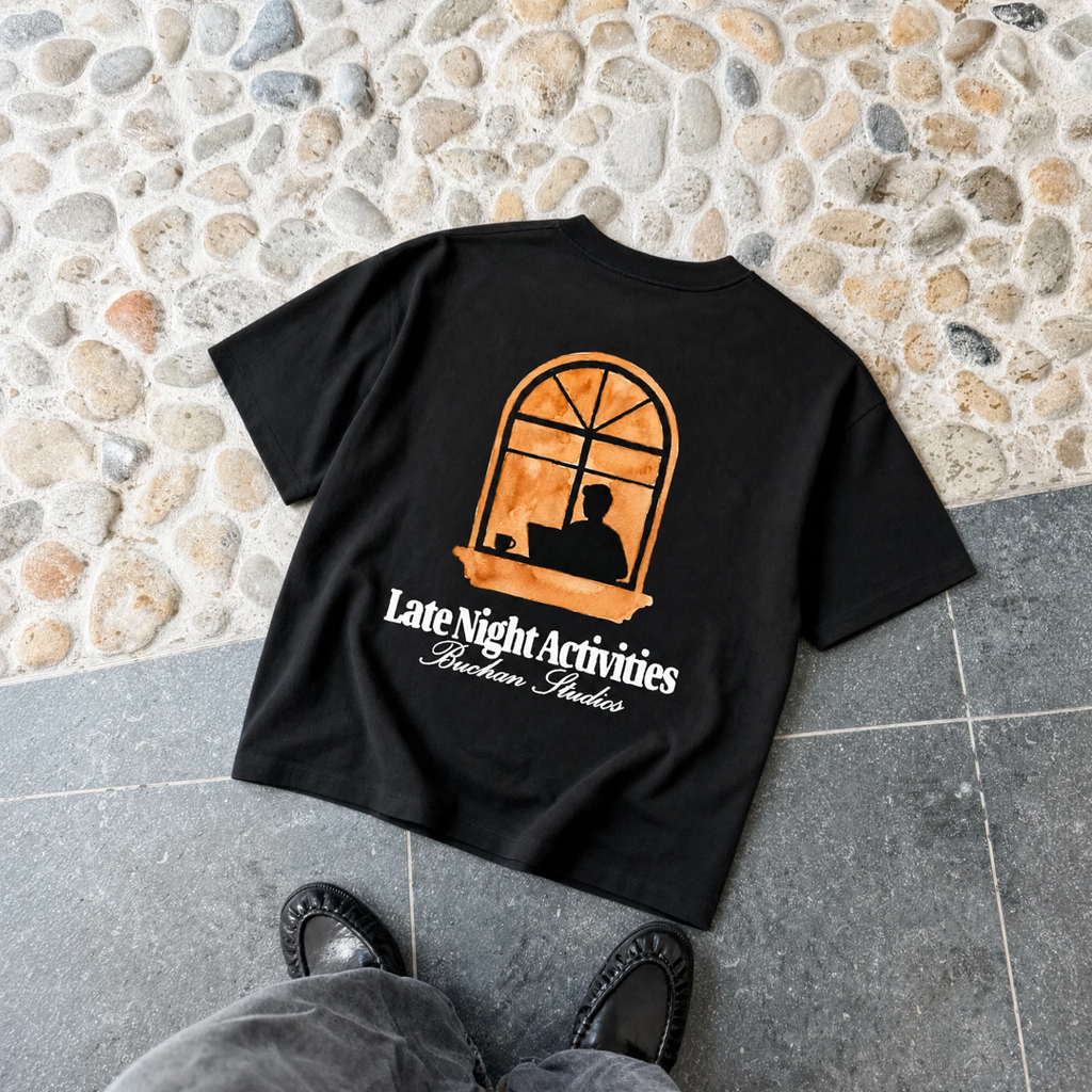Camiseta Late Night - Negro