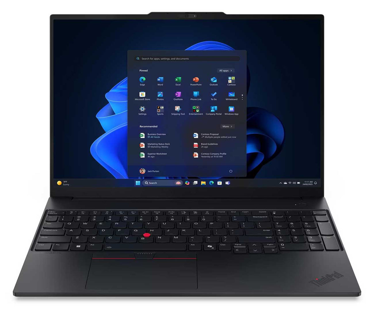 Lenovo ThinkPad E16 Gen 3 Laptop 16-Inch Intel Core 7 240H 16GB RAM 512GB SSD in Black - 21TF0027US - image 1