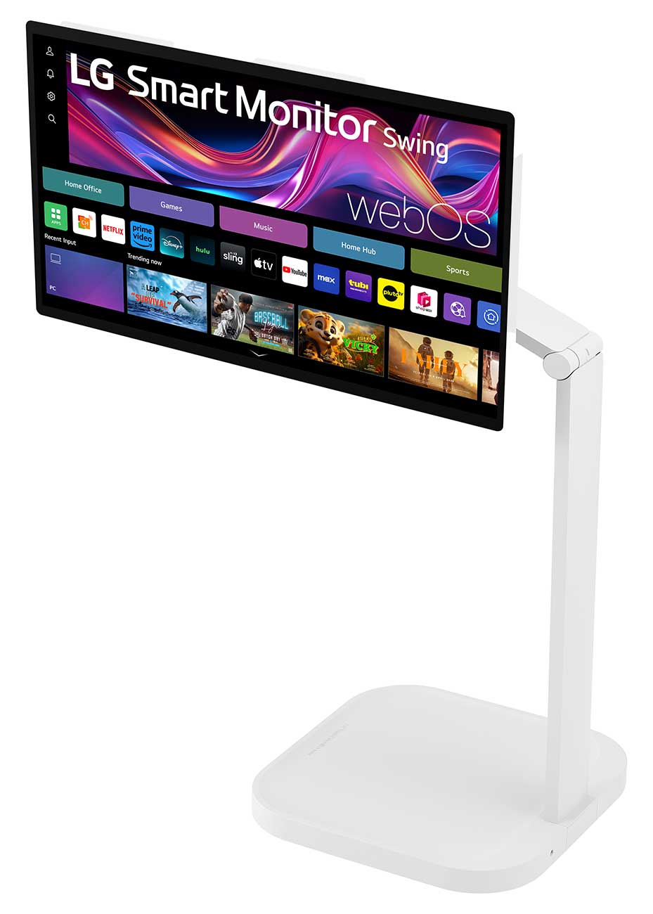 LG Smart Monitor Swing 32-Inch 4K UHD IPS with Touchscreen & Rolling Stand - 32U889SA-W - image 9