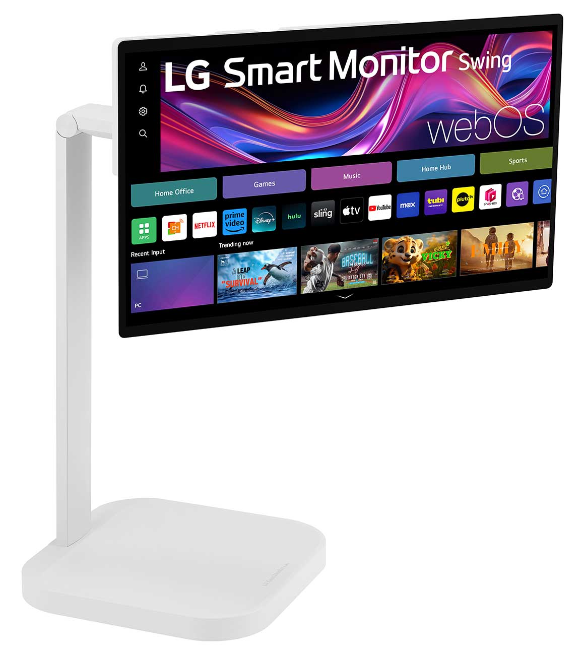 LG Smart Monitor Swing 32-Inch 4K UHD IPS with Touchscreen & Rolling Stand - 32U889SA-W - image 4