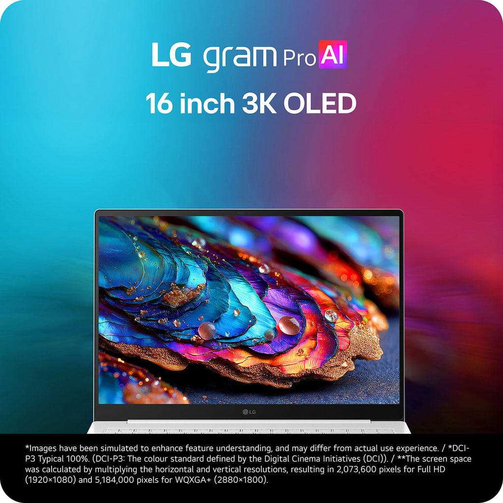 LG gram Pro Copilot+ PC Laptop 16-Inch Intel Core Ultra X7 358H 32GB RAM 1TB SSD in Aerominum Black - 16Z - image 6