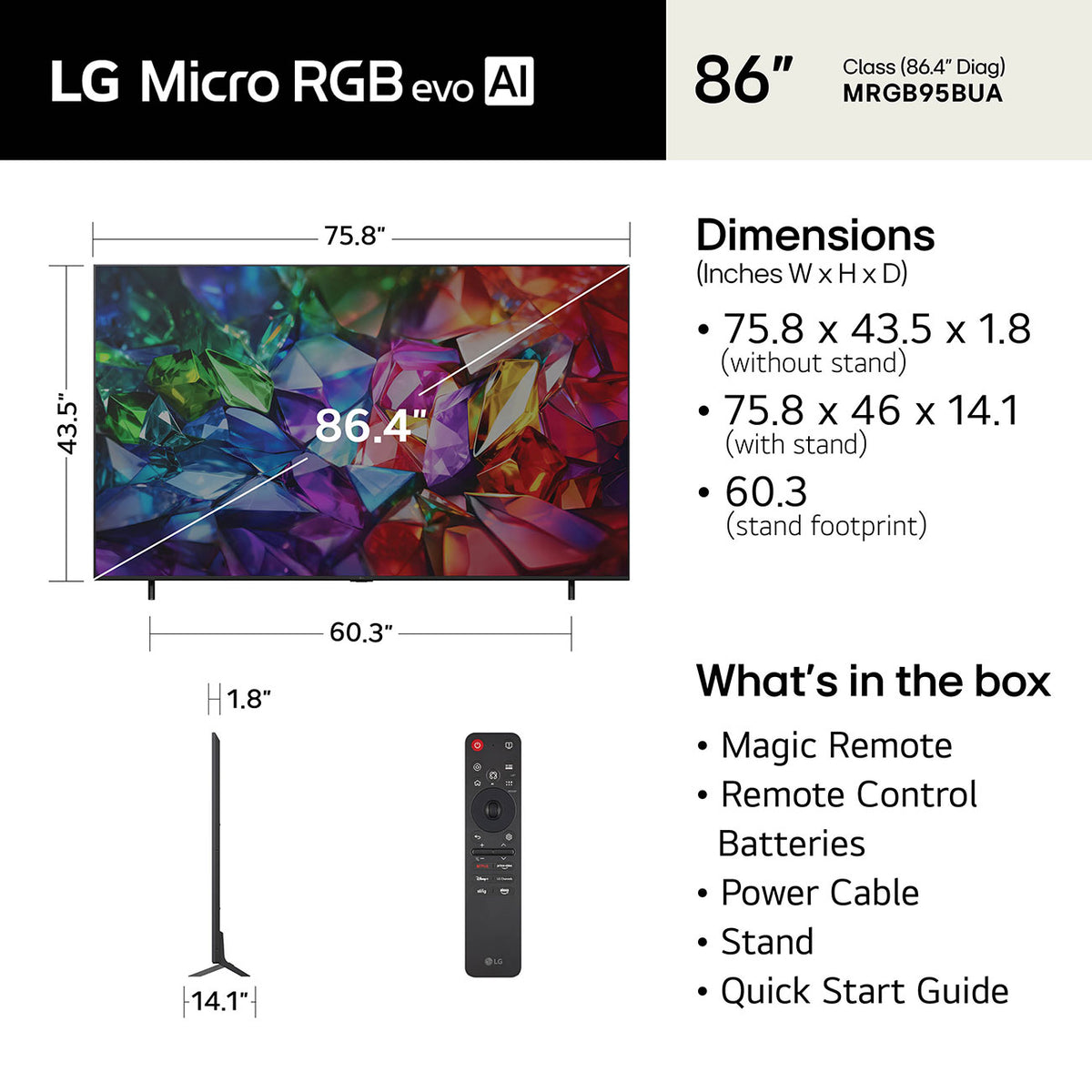 LG MRGB95B Micro RGB 4K 85-Inch Smart TV - 86MRGB95BUA - image 5