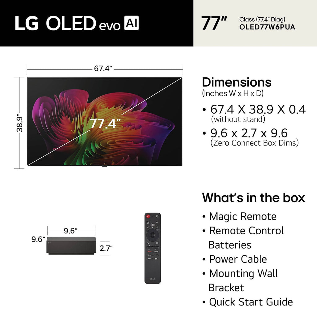 LG OLED evo AI W6 77-Inch 4K Smart TV with Wallpaper Design - OLED77W6PUA - image 6