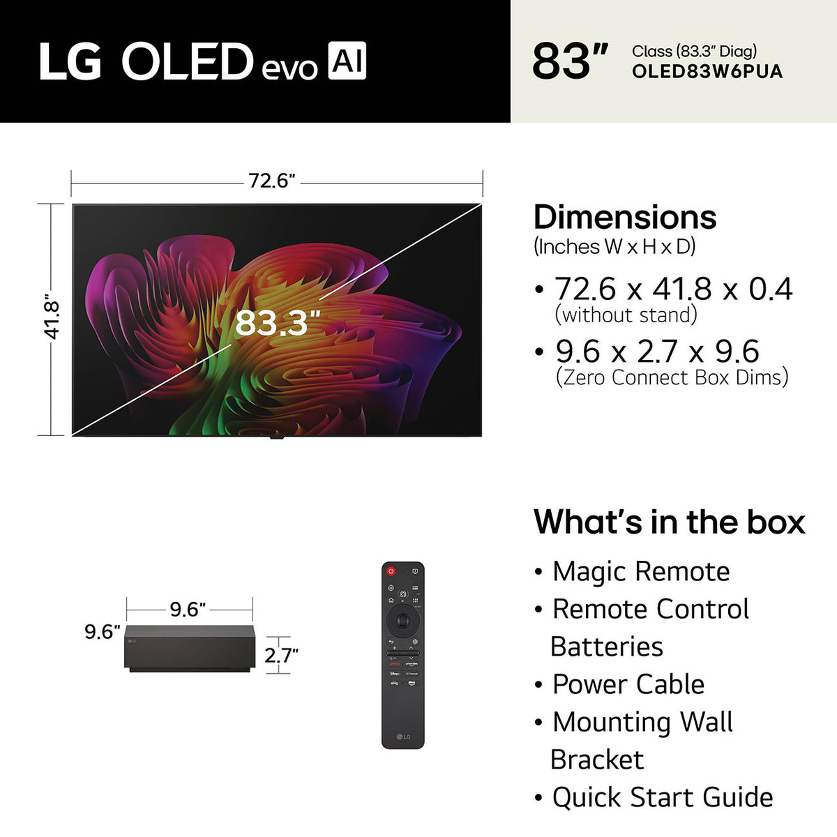 LG OLED evo AI W6 83-Inch 4K Smart TV with Wallpaper Design - OLED83W6PUA - image 6