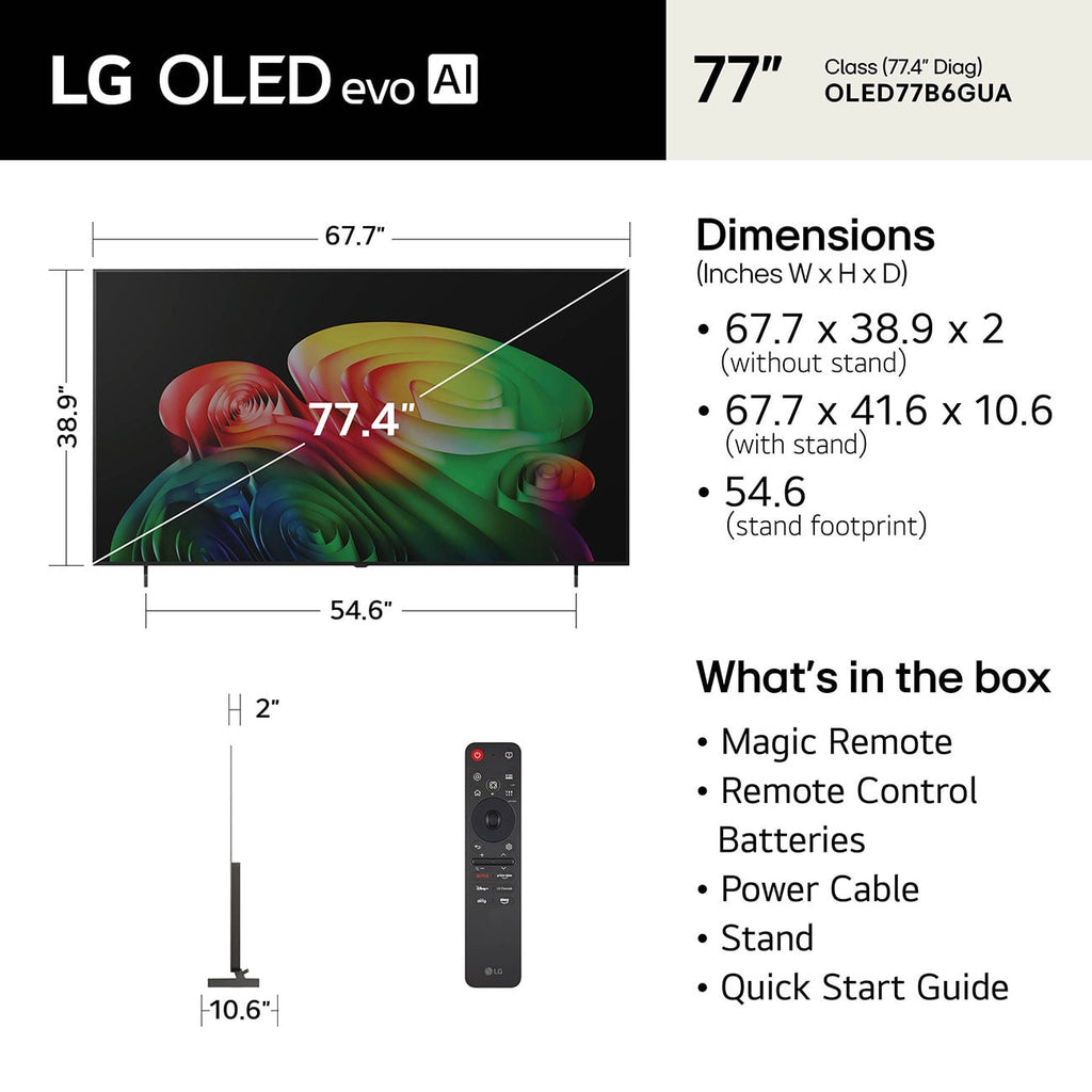 LG OLED B6 4K 77-Inch Smart TV - OLED77B6GUA - image 6
