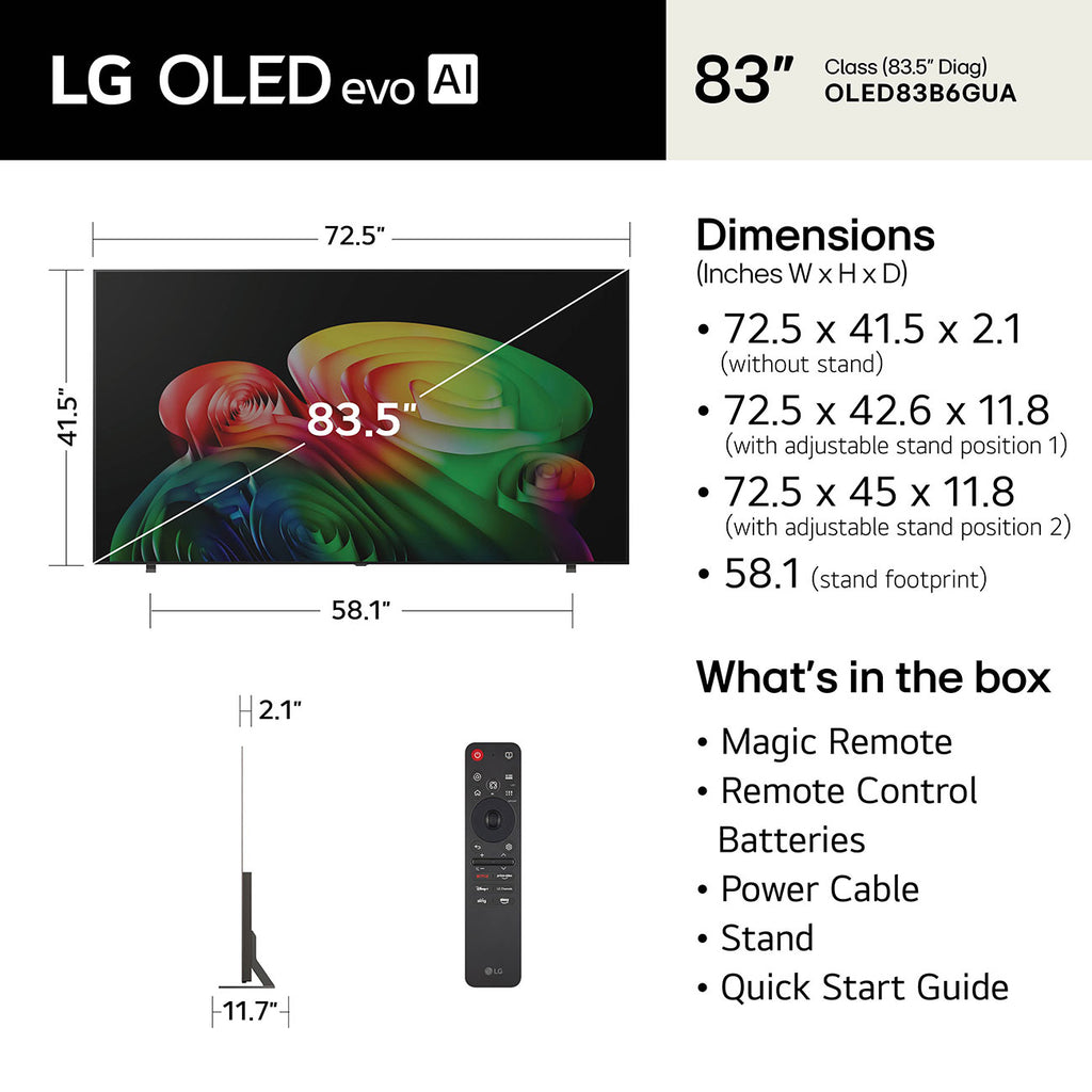 LG OLED B6 4K 83-Inch Smart TV - OLED83B6GUA - image 6