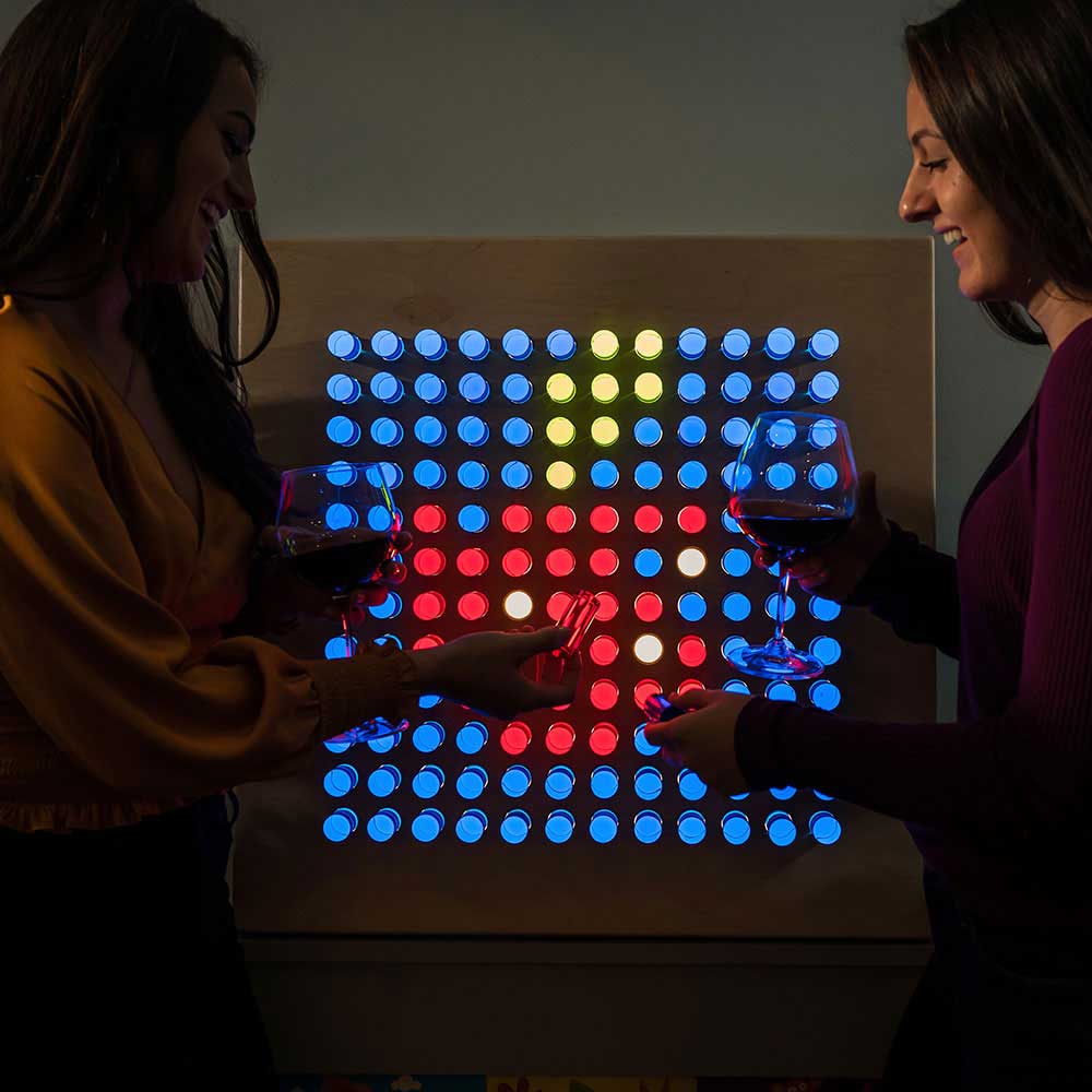 LiteZilla Mini 2.2' Wide x 2.2' Tall Interactive Art Wall in Maple Stained - LZ-MINI-LF - image 4