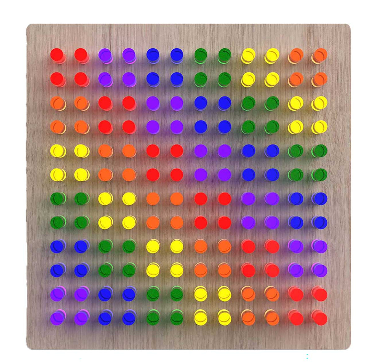 LiteZilla Mini 2.2' Wide x 2.2' Tall Interactive Art Wall in Maple Stained - LZ-MINI-LF - image 1