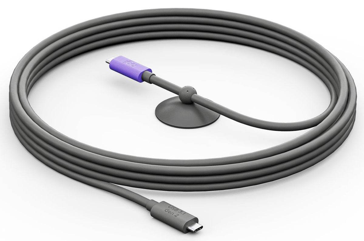 Logitech Active USB-C Cable 16.4 Ft. for MeetUp 2 Conferencing Camera - 952-000195 - image 1