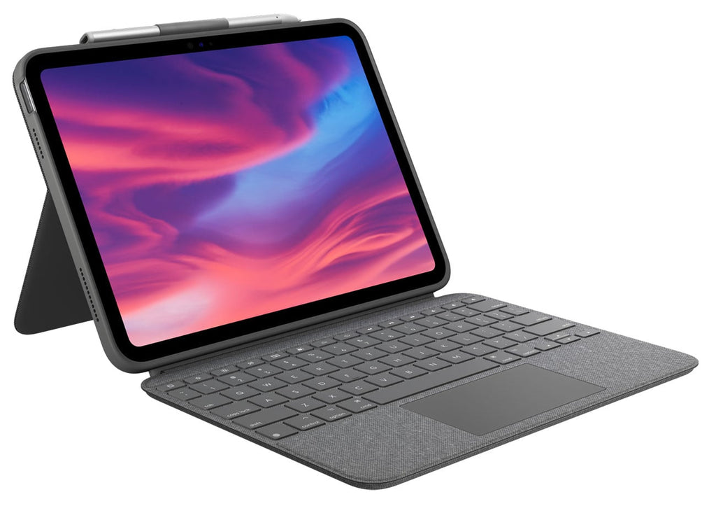 Logitech Combo Touch Keyboard Cover for iPad (10th & 11th Gen) in Oxford Gray - 920-011433 - image 2