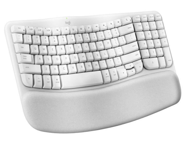 Logitech Wave Keys Wireless Keyboard Ergonomic for Mac in White - 920-012402 - image 3