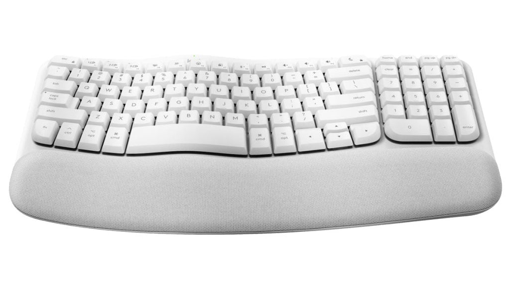 Logitech Wave Keys Wireless Keyboard Ergonomic for Mac in White - 920-012402 - image 2