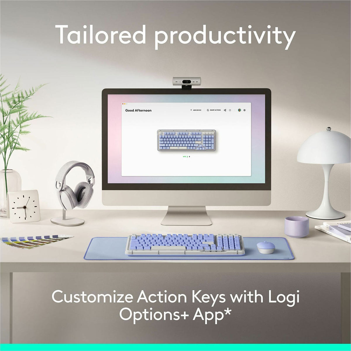 Logitech Alto Keys K98M Wireless Mechanical Keyboard in Lilac - 920-013577 - image 8