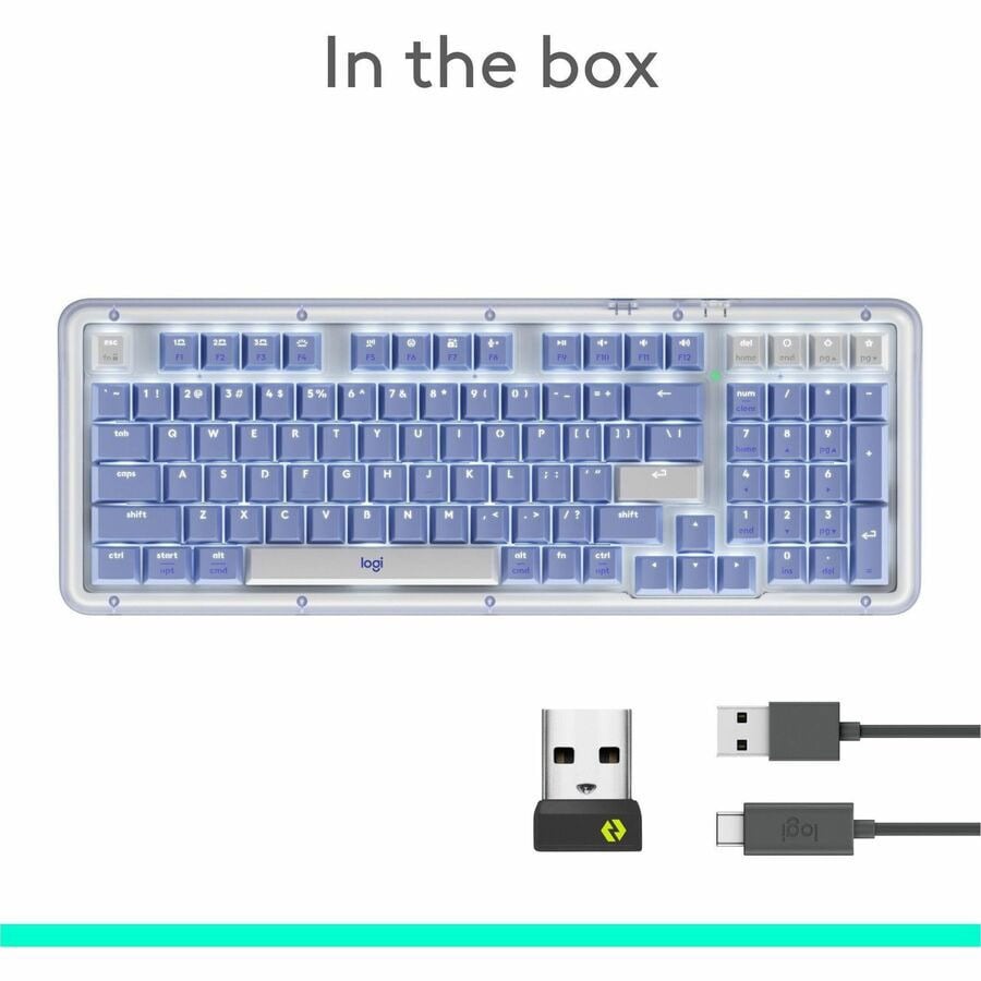 Logitech Alto Keys K98M Wireless Mechanical Keyboard in Lilac - 920-013577 - image 5