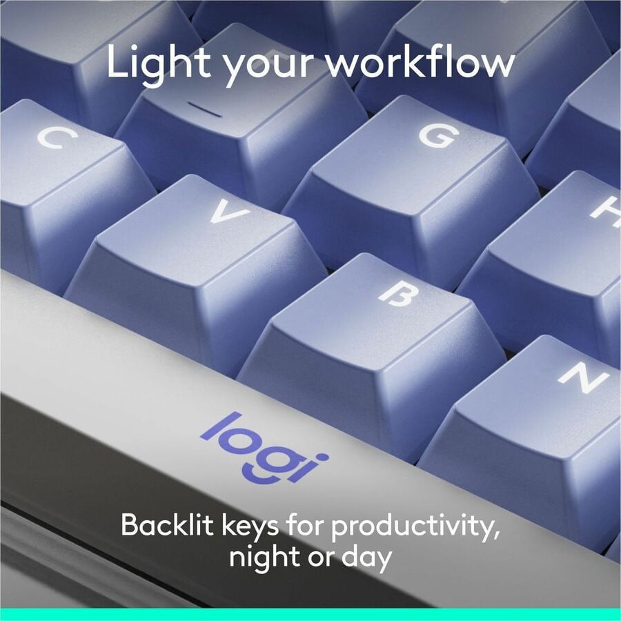 Logitech Alto Keys K98M Wireless Mechanical Keyboard in Lilac - 920-013577 - image 4