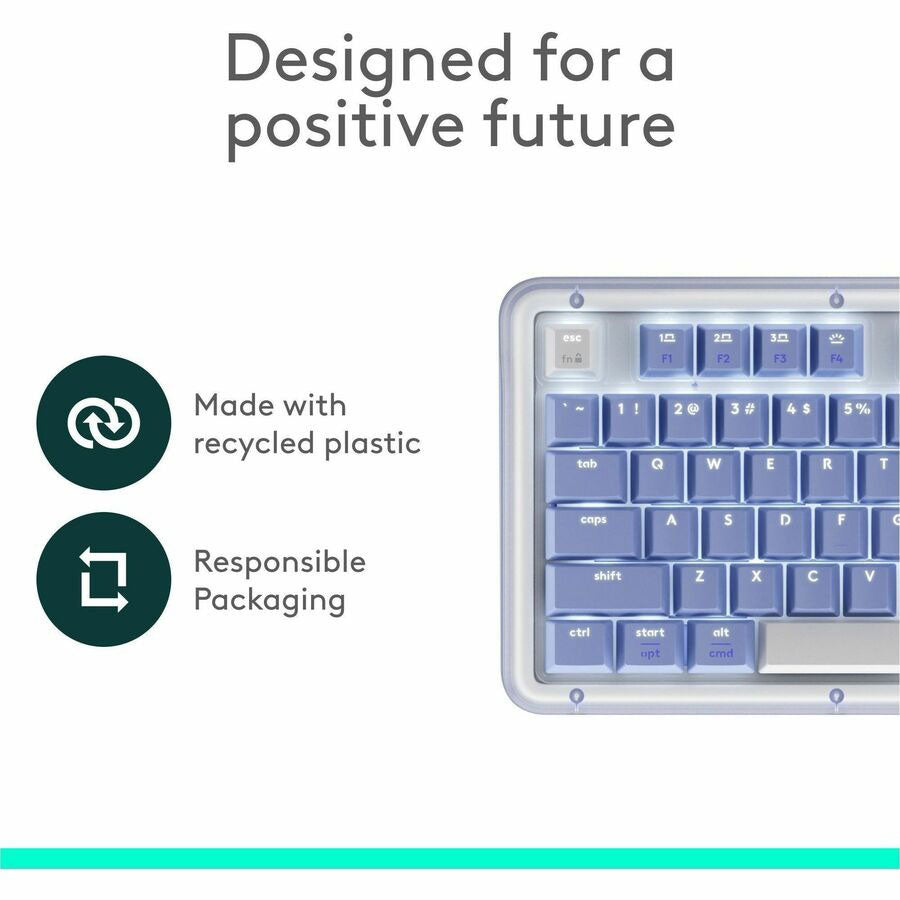 Logitech Alto Keys K98M Wireless Mechanical Keyboard in Lilac - 920-013577 - image 3