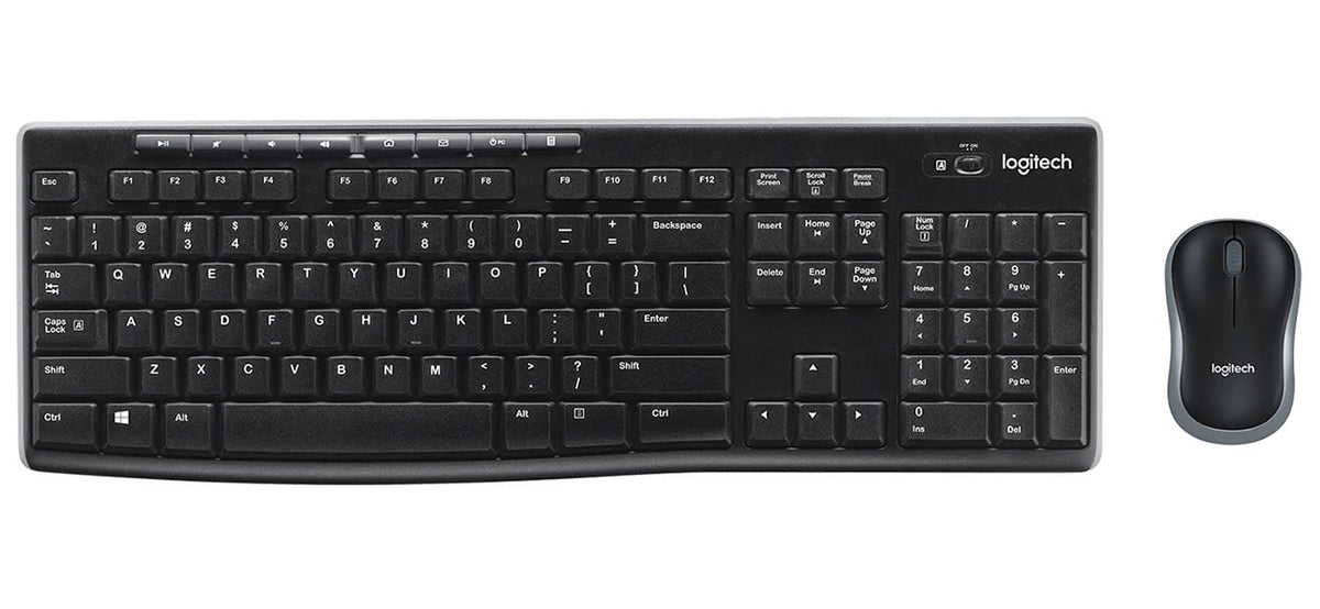Logitech Keyboard & Mouse Combo MK270 Wireless in Black - 920-004536 - image 1
