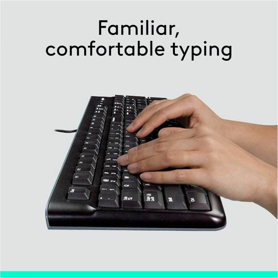 Logitech MK120 Corded Keyboard and Mouse Combo in Black - 920-002565 - image 9