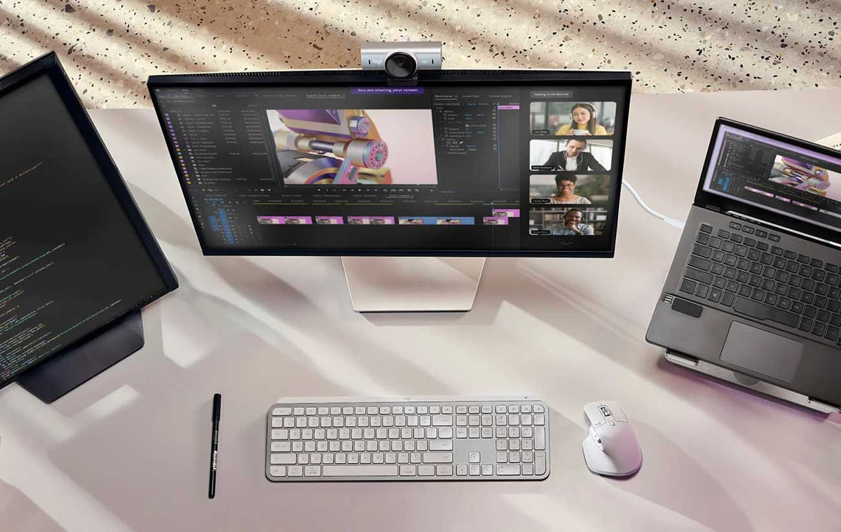 Logitech Webcam MX Brio 4K Ultra HD Collaboration and Streaming in Pale Gray - 960-001550 - image 6