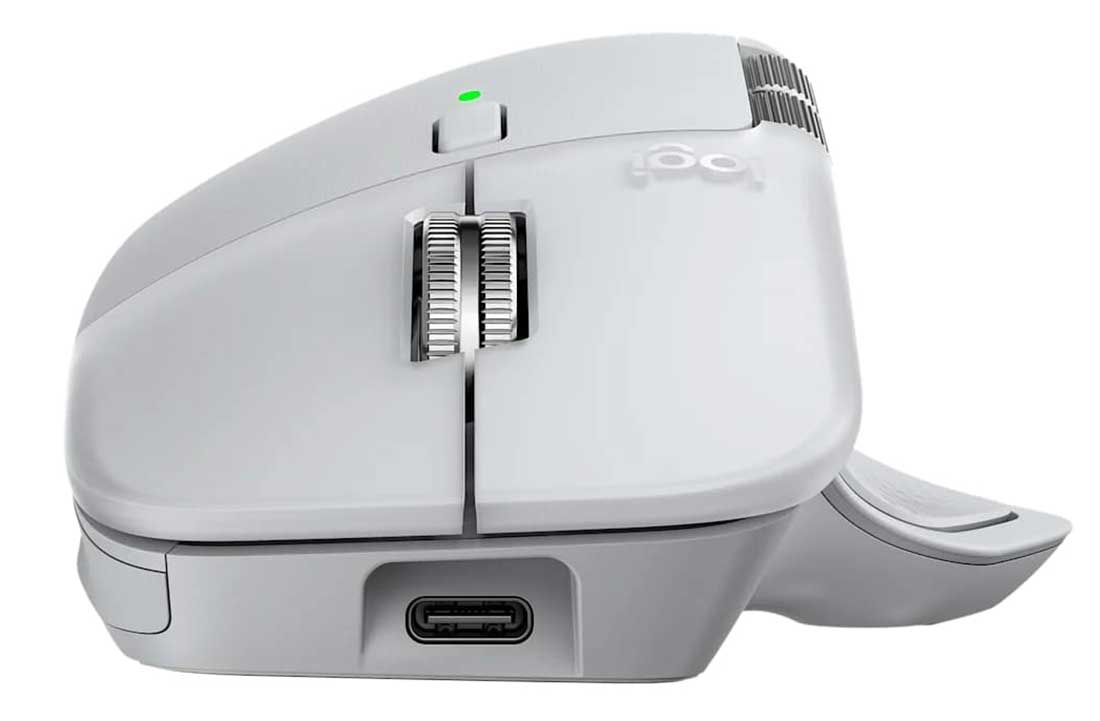 Logitech MX Master 4 Wireless Mouse for Mac in White Silver - 910-007574 - image 2
