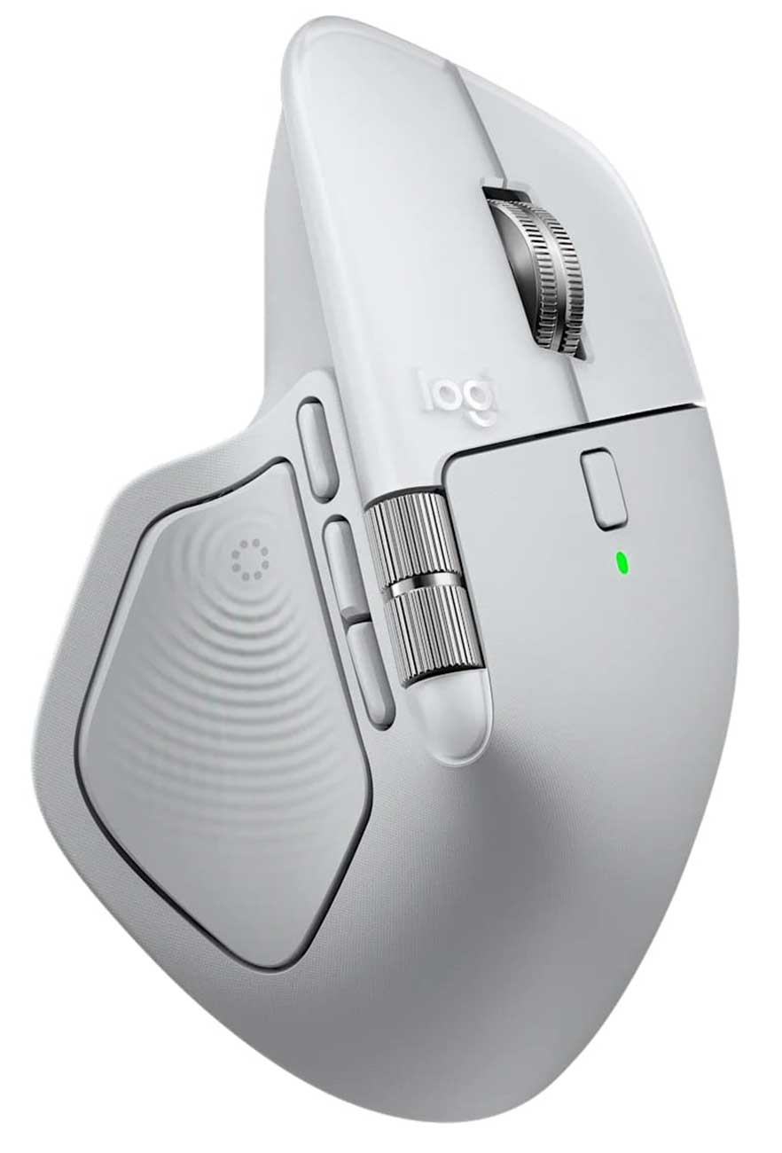 Logitech MX Master 4 Wireless Mouse for Mac in White Silver - 910-007574 - image 3