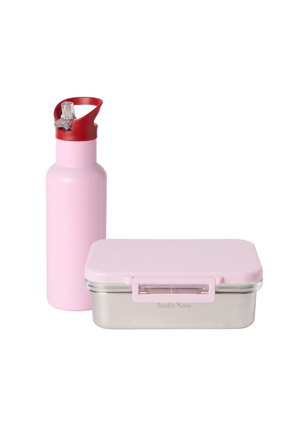 Roestvrijstalen lunchset 500ml | Zachtroze