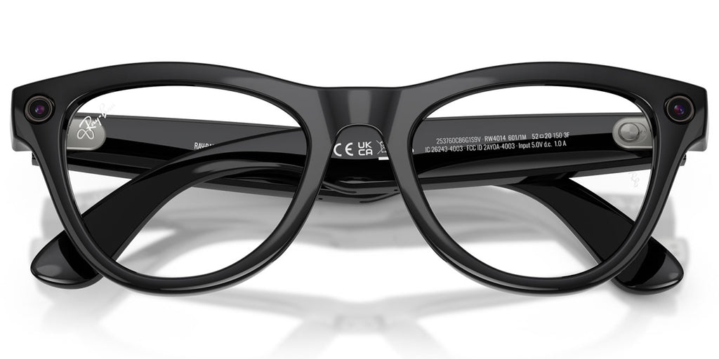 Ray-Ban Meta Skyler Sunglasses (Gen 2) 52mm in Shiny Black with Clear|Graphite Green Transitions Lenses - - image 9
