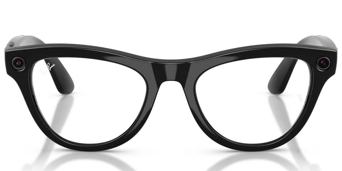 Ray-Ban Meta Skyler Sunglasses (Gen 2) 52mm in Shiny Black with Clear|Graphite Green Transitions Lenses - - image 4