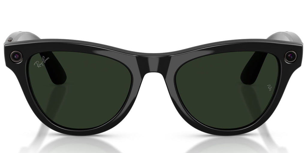 Ray-Ban Meta Skyler Sunglasses (Gen 2) 52mm in Shiny Black with Clear|Graphite Green Transitions Lenses - - image 3