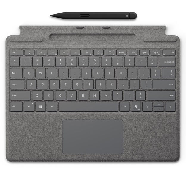 Microsoft Surface Pro Keyboard with Slim Pen in Platinum - 8X6-00214 - image 1