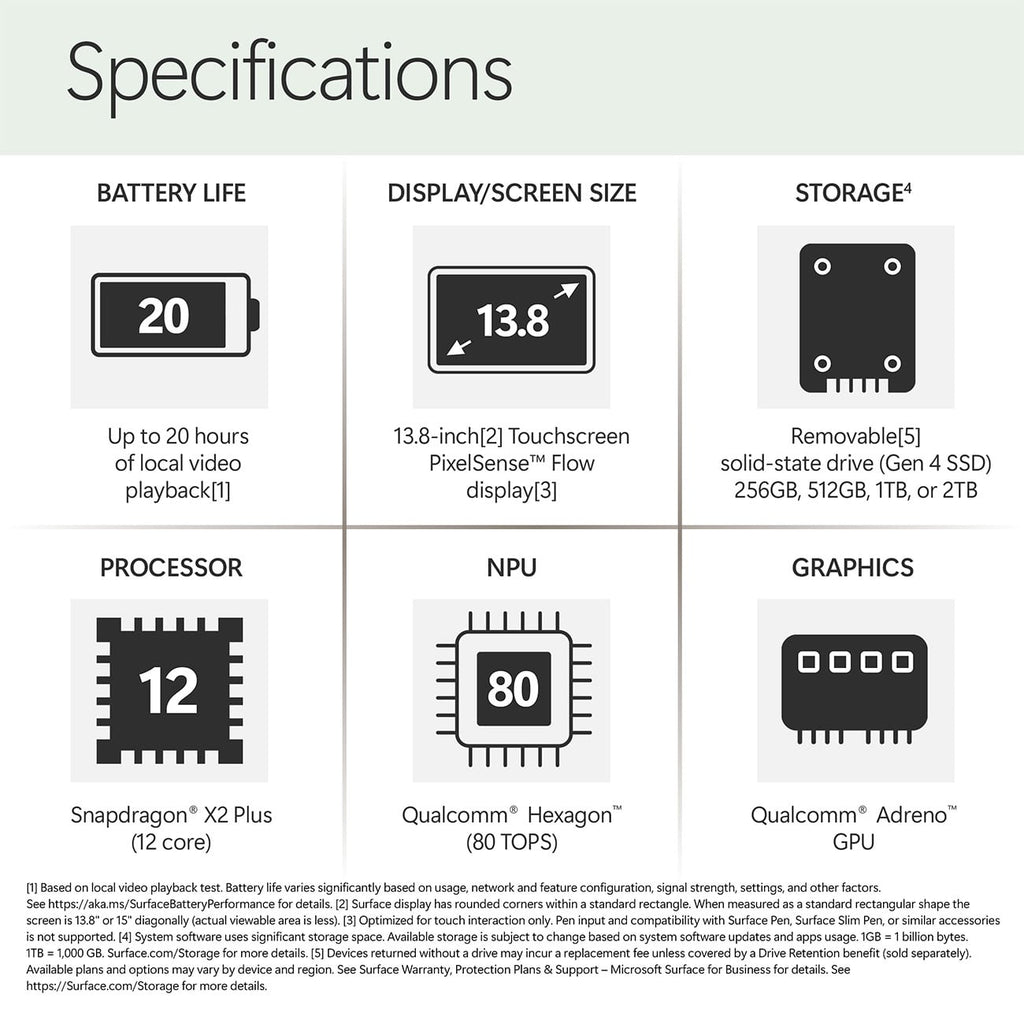 Microsoft Surface Laptop 13.8-inch Snapdragon X2 Elite (12 core) 16GB RAM 1TB SSD Windows 11 (8th Edition - image 9