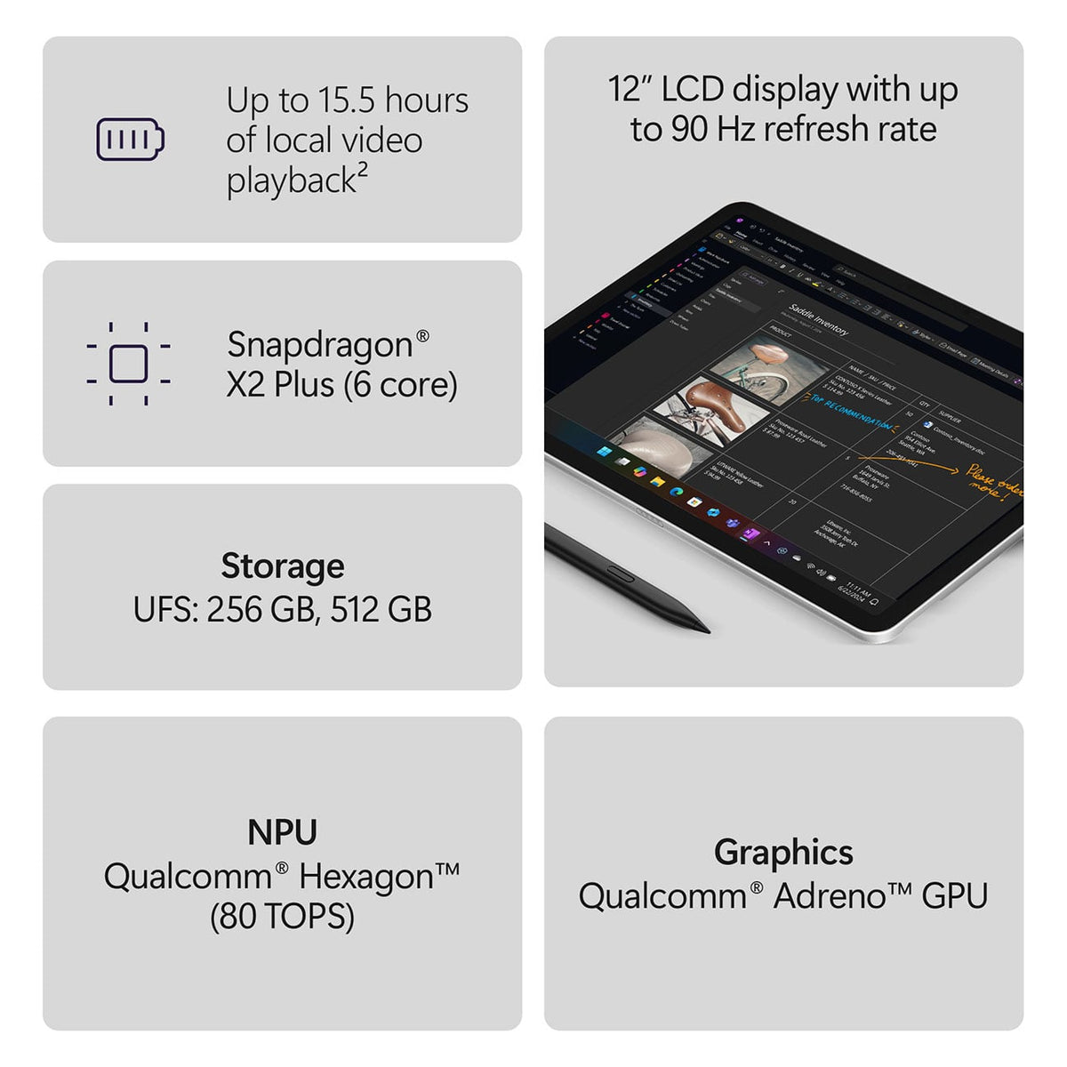 Microsoft Surface Pro 12-inch Snapdragon X2 Plus (6 core) 16GB RAM 512GB SSD Windows 11 Device Only (2nd  - image 7